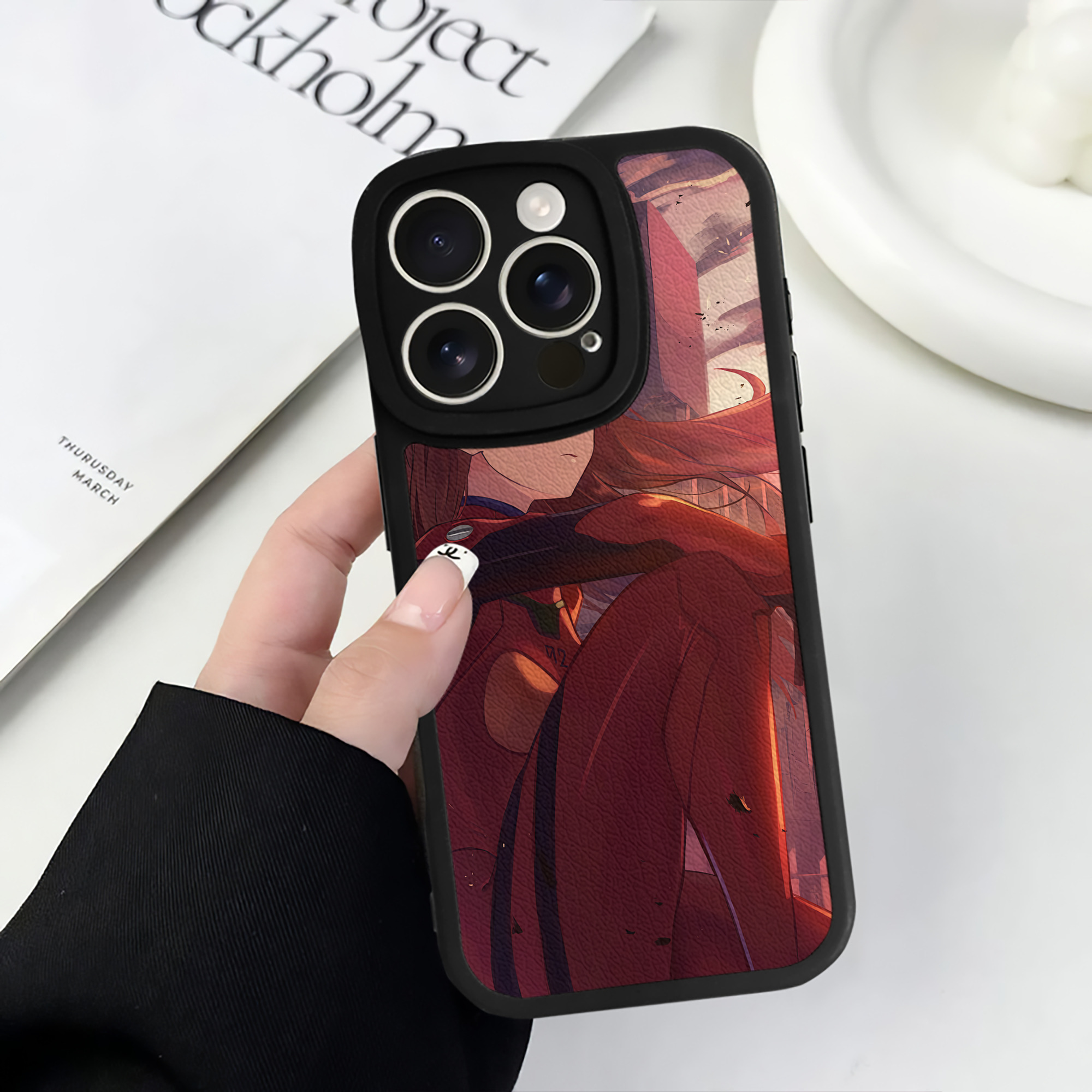 （画像用） EVA 新世紀エヴァンゲリオン 【iPhone 16シリーズ対応】シリコンスマホケース（レザー調） 材質：シリコン